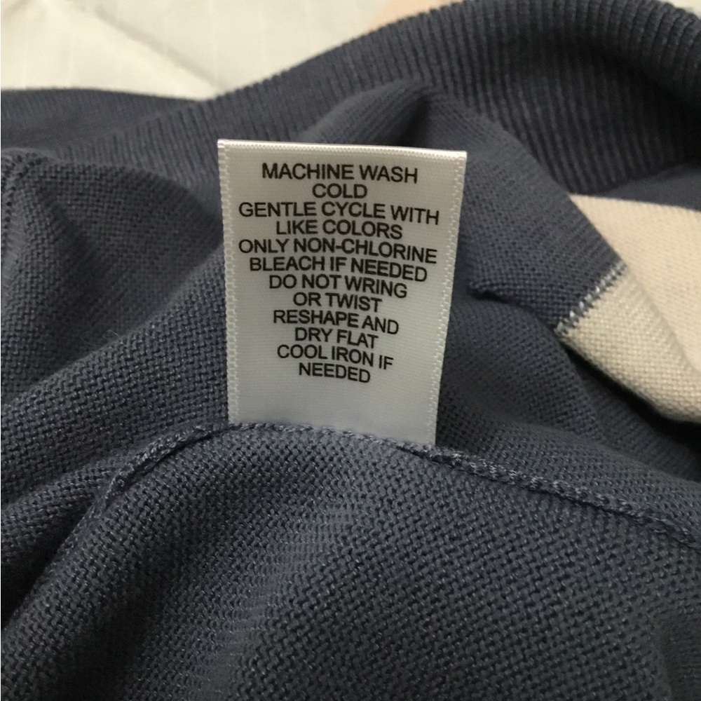 Sincerely Jules Navy Knit Top and Cream Stripe Detail - Picture 14 of 16
